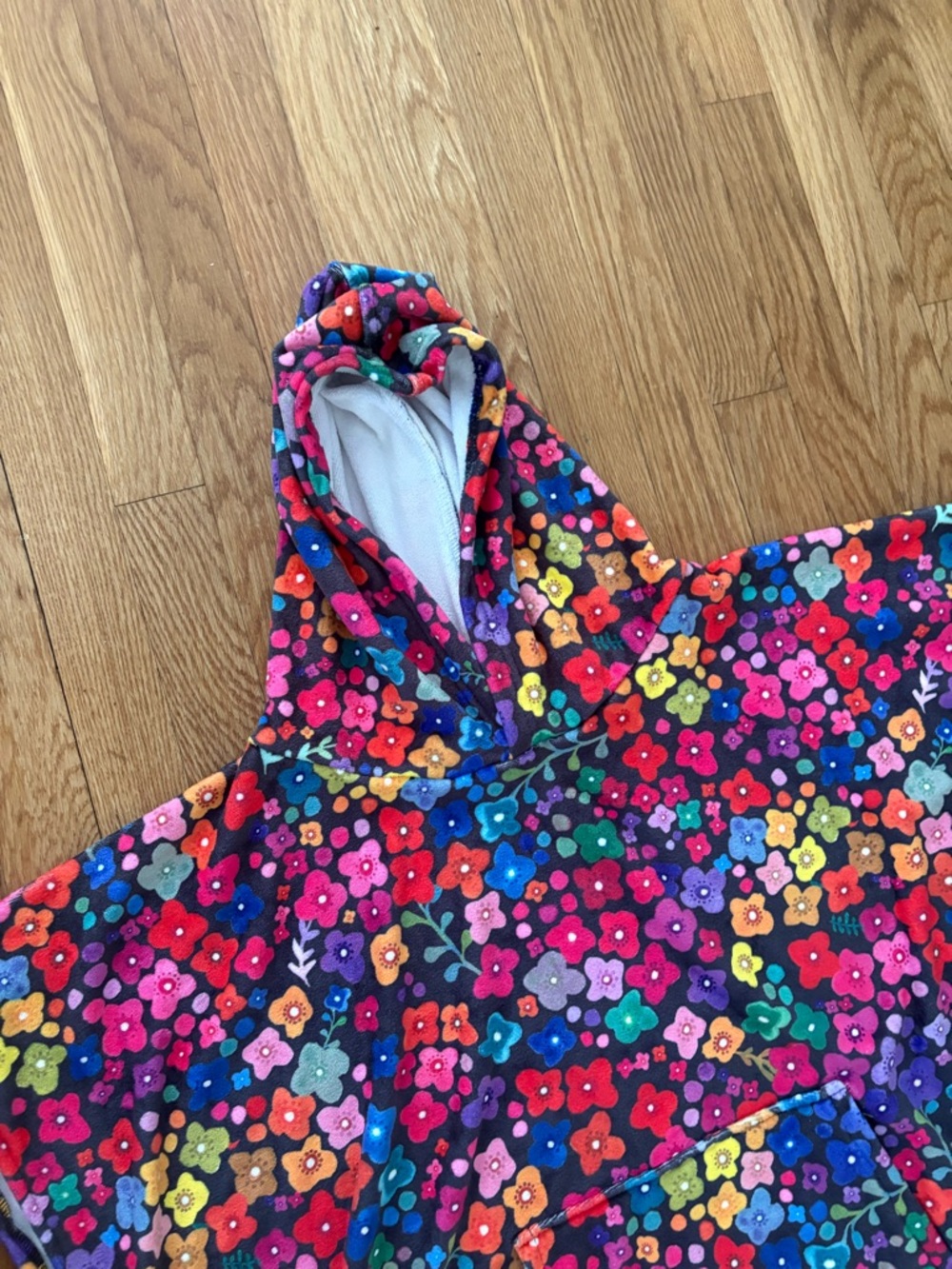 NATURAL LIFE Multicolor Floral Beach Poncho - Picture 3 of 6
